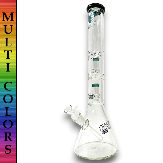 18" Diamond 7mm Heavy Duty Matrix Showerhead Percolator Beaker Bong
