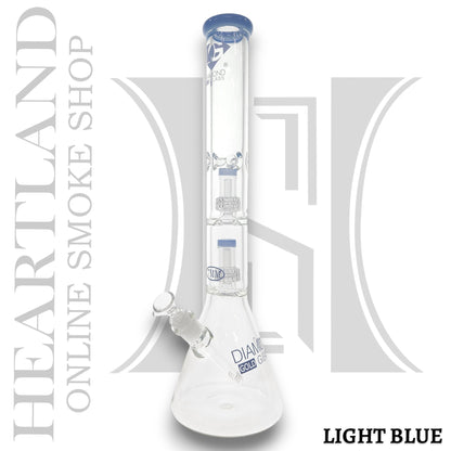 18" Diamond 7mm Heavy Duty Matrix Showerhead Percolator Beaker Bong