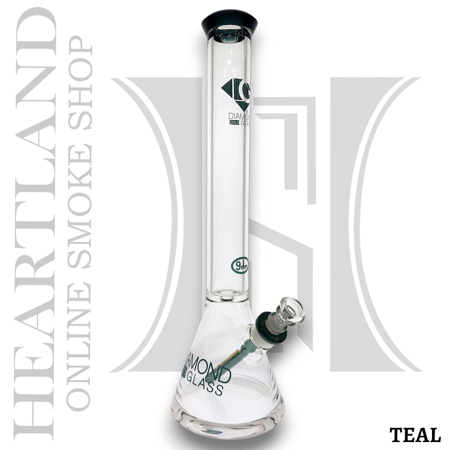 18" Diamond 9mm Heavy Duty Beaker Bong