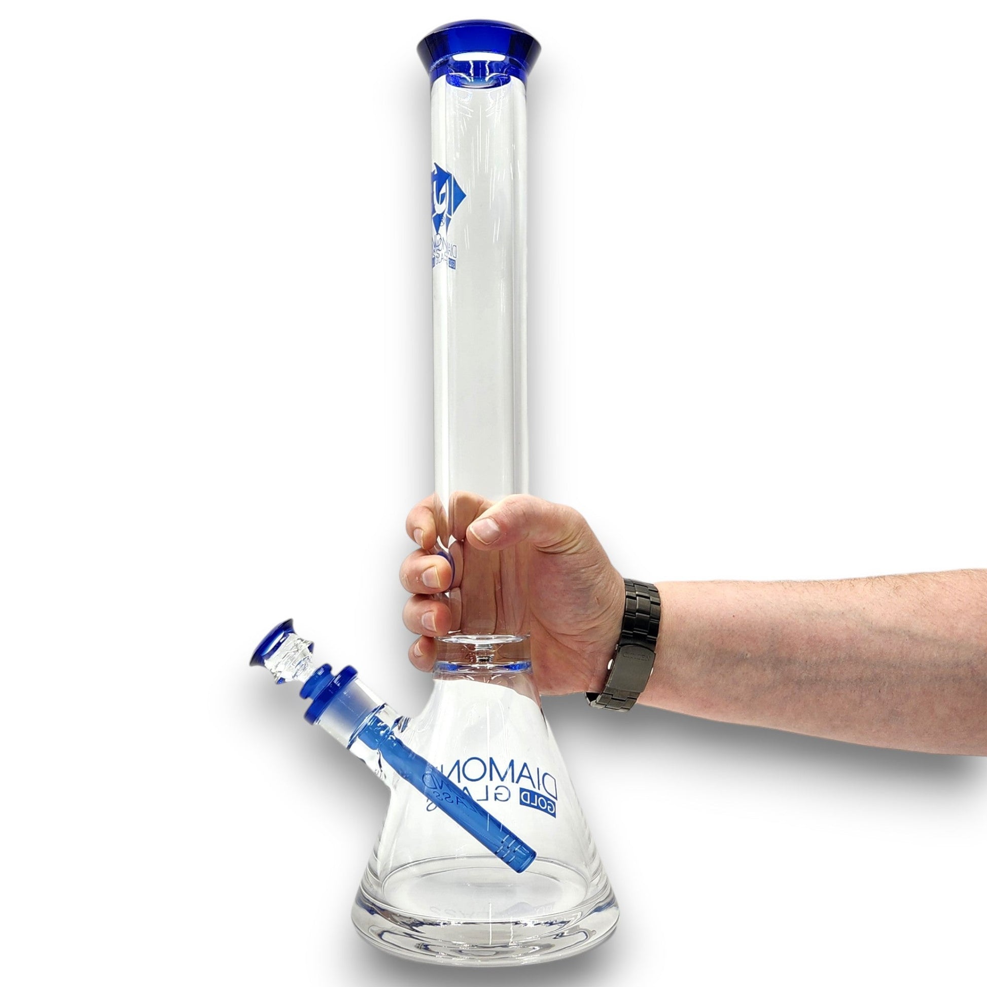 18" Diamond 9mm Heavy Duty Beaker Bong - Heartland Smoke Shop