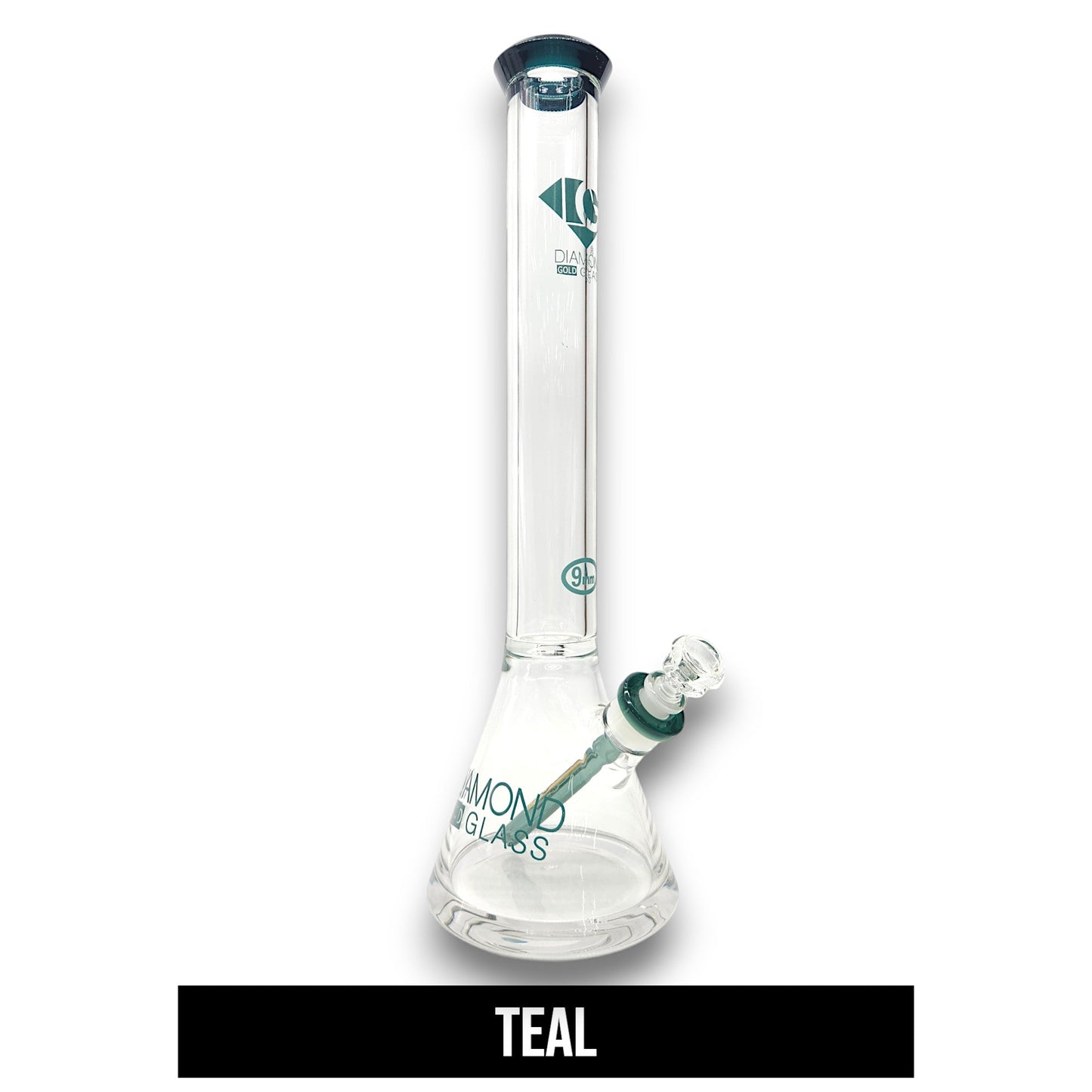 18" Diamond 9mm Heavy Duty Beaker Bong - Heartland Smoke Shop