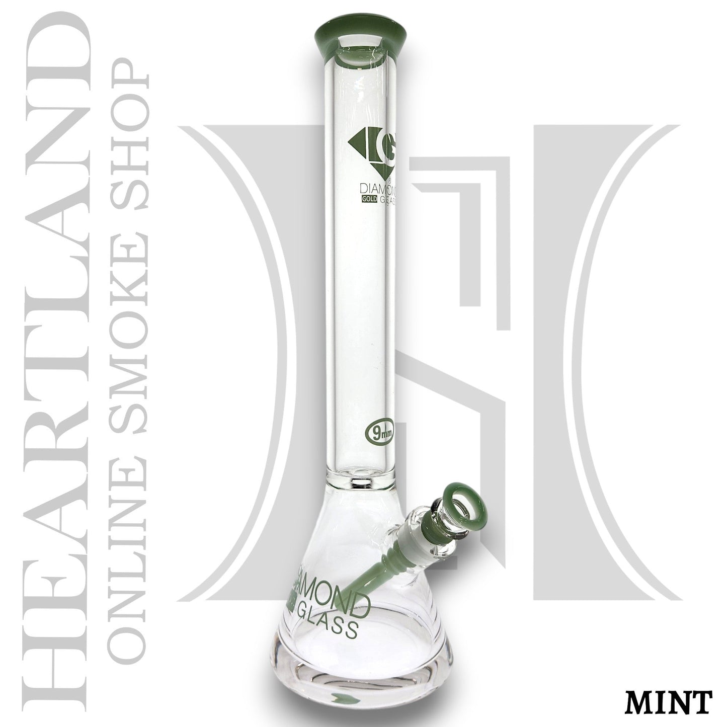 18" Diamond 9mm Heavy Duty Beaker Bong