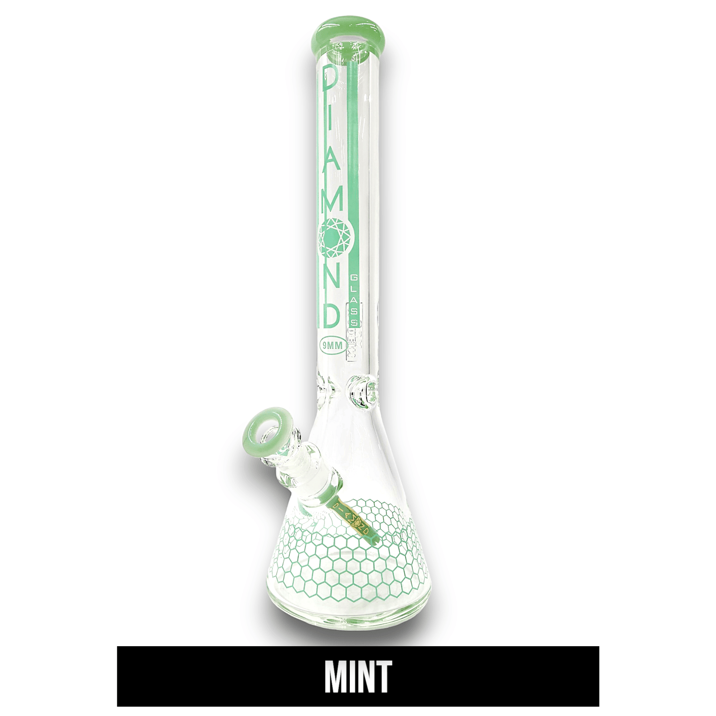 18" Diamond 9mm Heavy Duty Beaker Bong