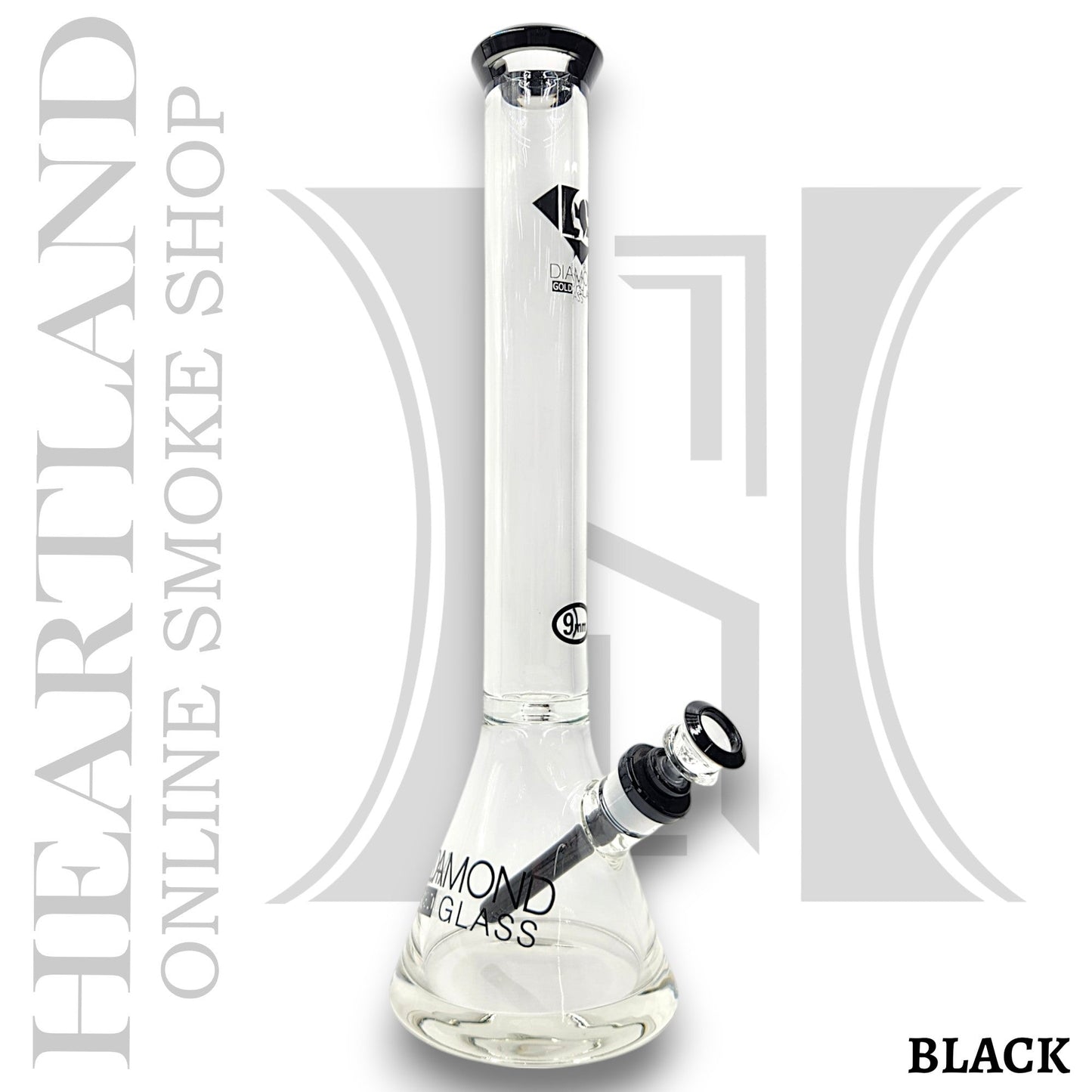 18" Diamond 9mm Heavy Duty Beaker Bong