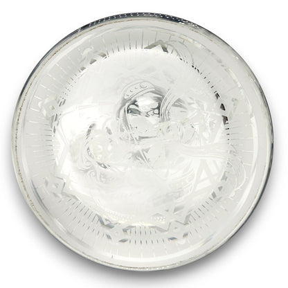 18" Heavy Duty Skull Etched Glass Design Beaker Bong