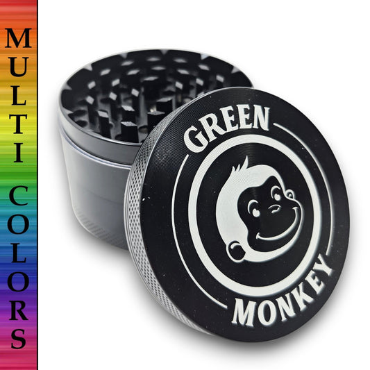 2 - 1/2" Green Monkey Capuchin Zinc 4 Piece Grinder