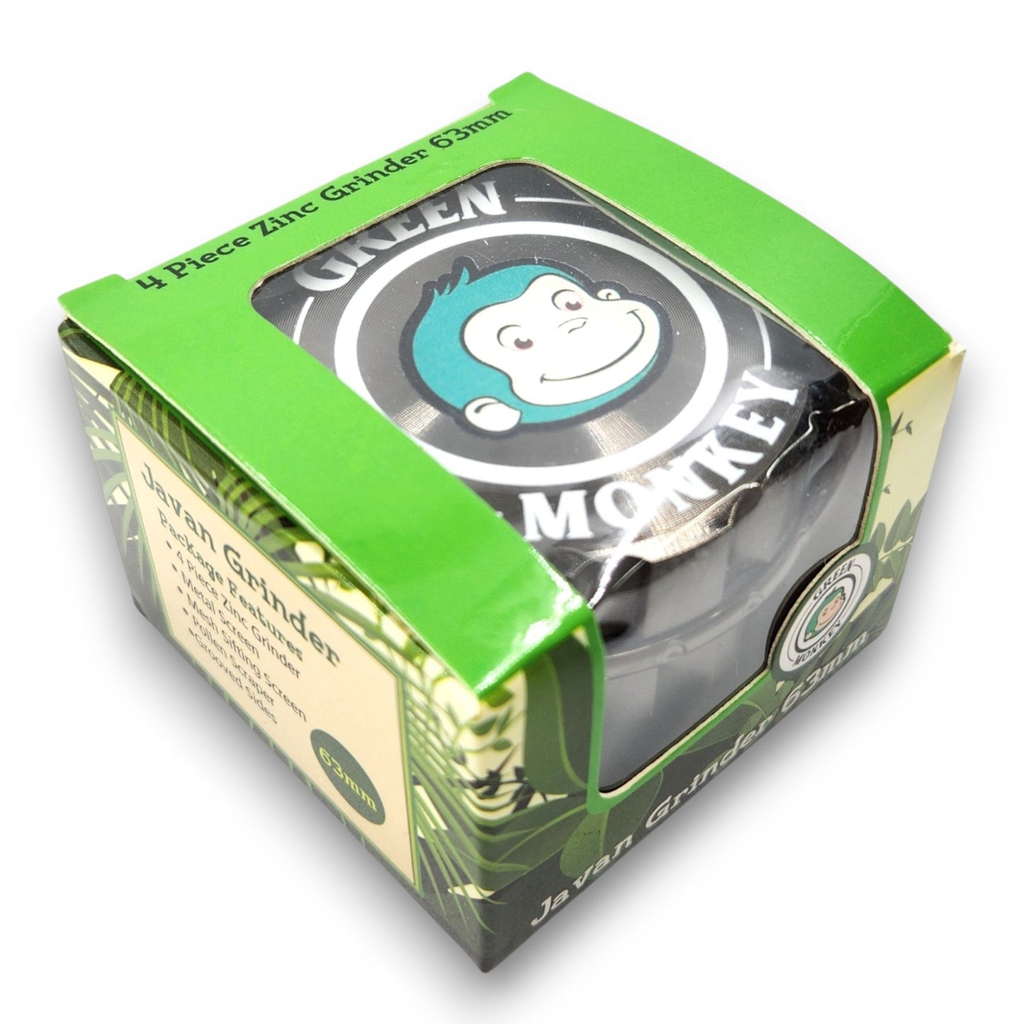 2 - 1/2" Green Monkey Javan Zinc 4 Piece Grinder