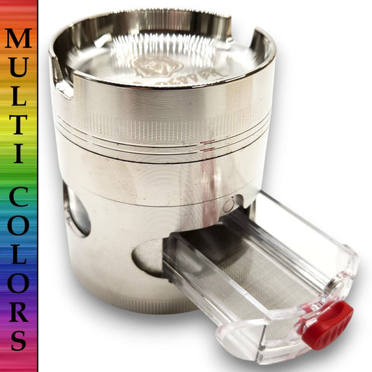 2 - 1/2" Shredder 4 Piece Grinder with Ashtray and Window