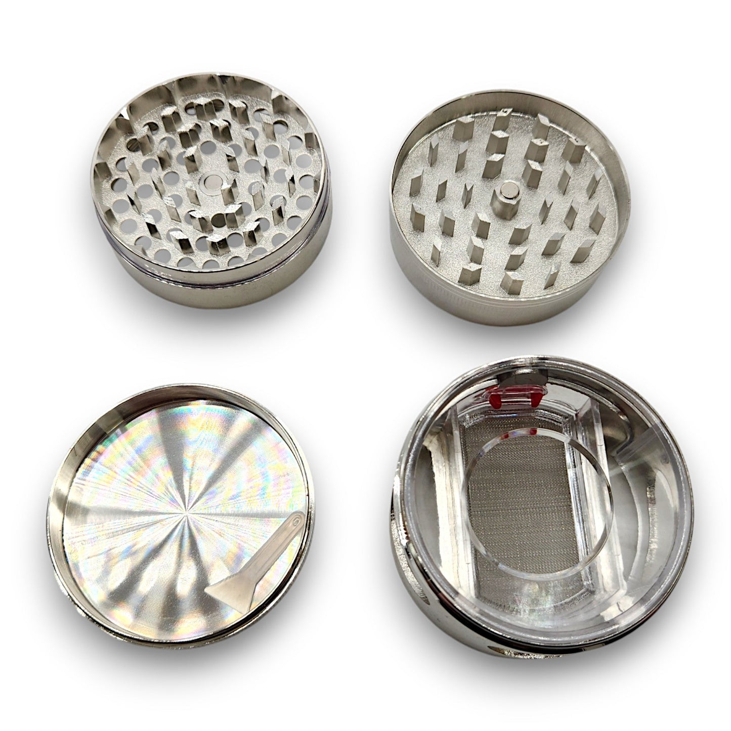 2 - 1/2" Shredder 4 Piece Grinder with Ashtray and Window
