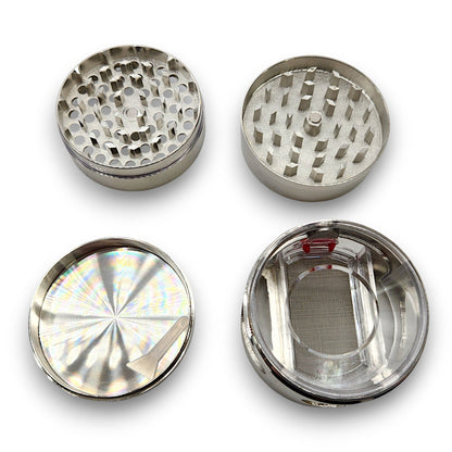 2 - 1/2" Shredder 4 Piece Grinder with Ashtray and Window