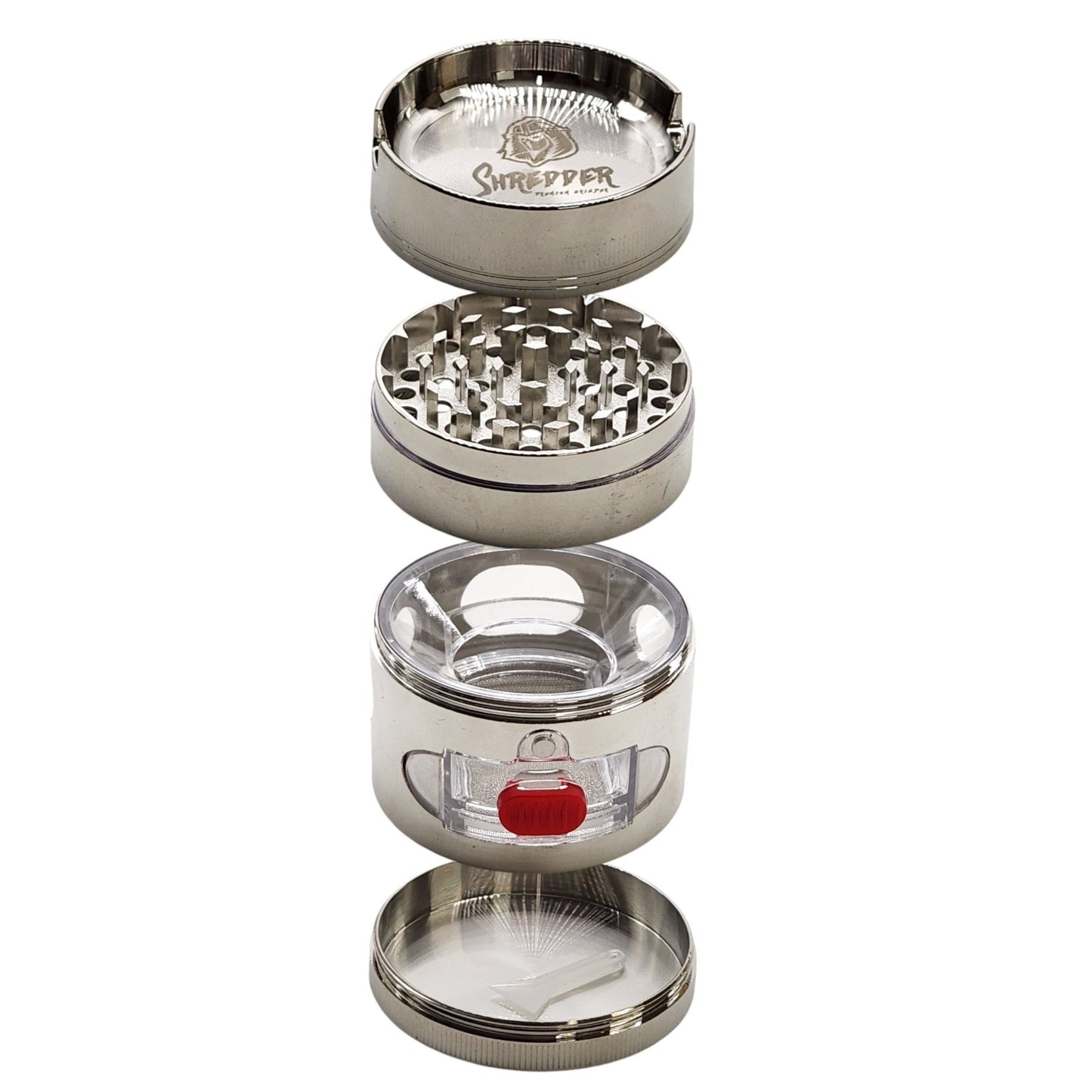 2 - 1/2" Shredder 4 Piece Grinder with Ashtray and Window