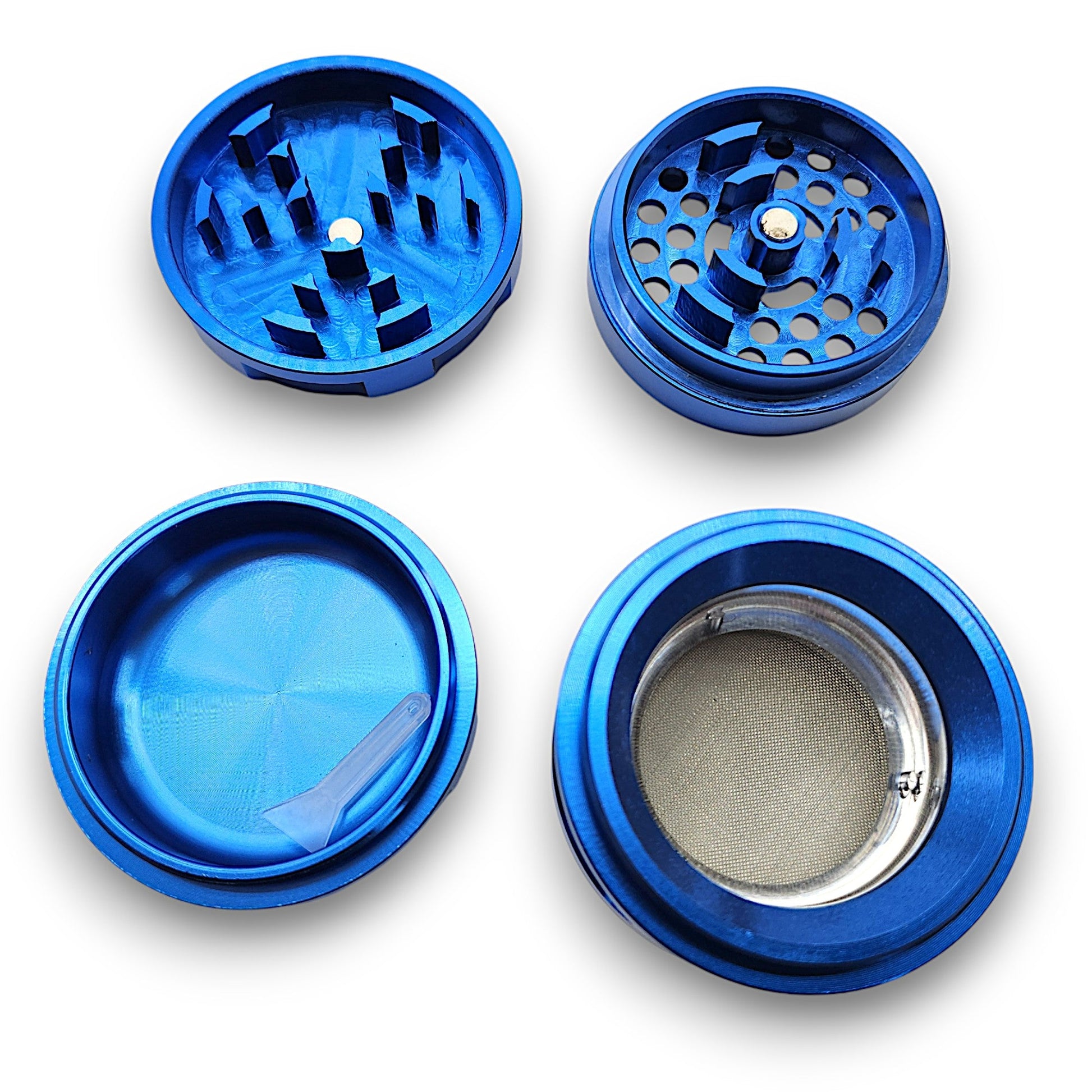 2 - 1/2" Shredder Blue 4 Piece Grinder