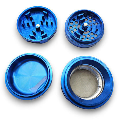 2 - 1/2" Shredder Blue 4 Piece Grinder