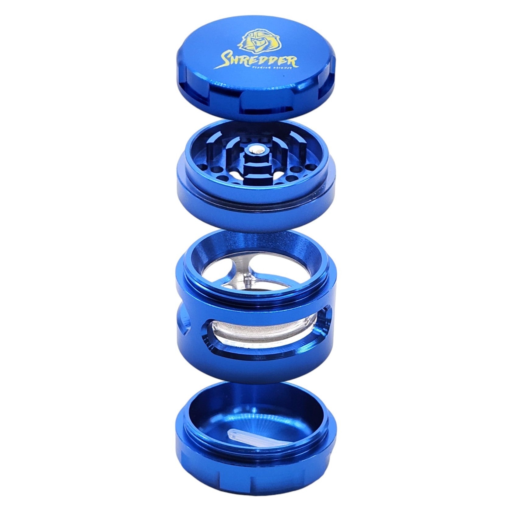 2 - 1/2" Shredder Blue 4 Piece Grinder