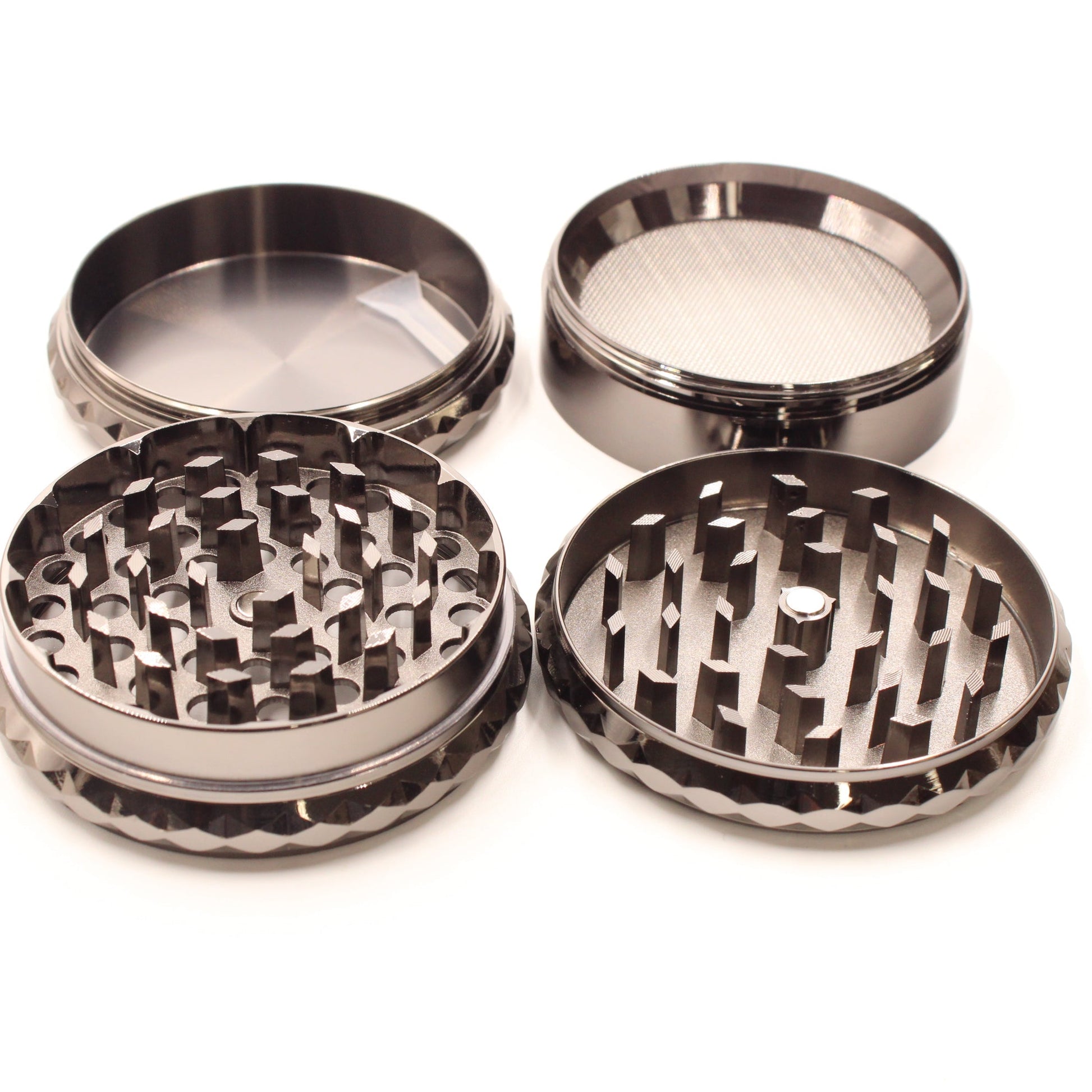 2 - 1/2" Shredder Diamond Grip Aluminum 4 Piece Grinder
