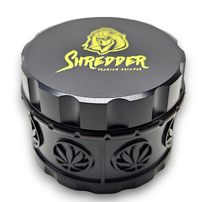 2 - 1/2" Shredder Pot Leaf 4 Piece Grinder