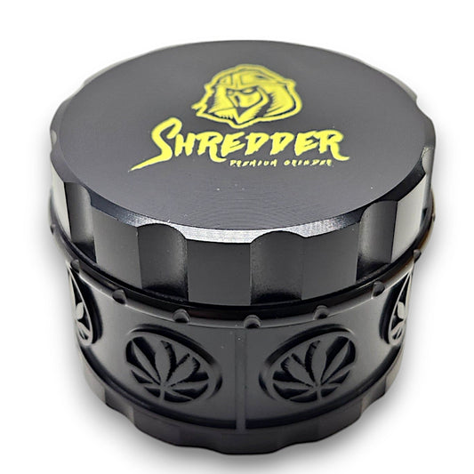 2 - 1/2" Shredder Pot Leaf 4 Piece Grinder