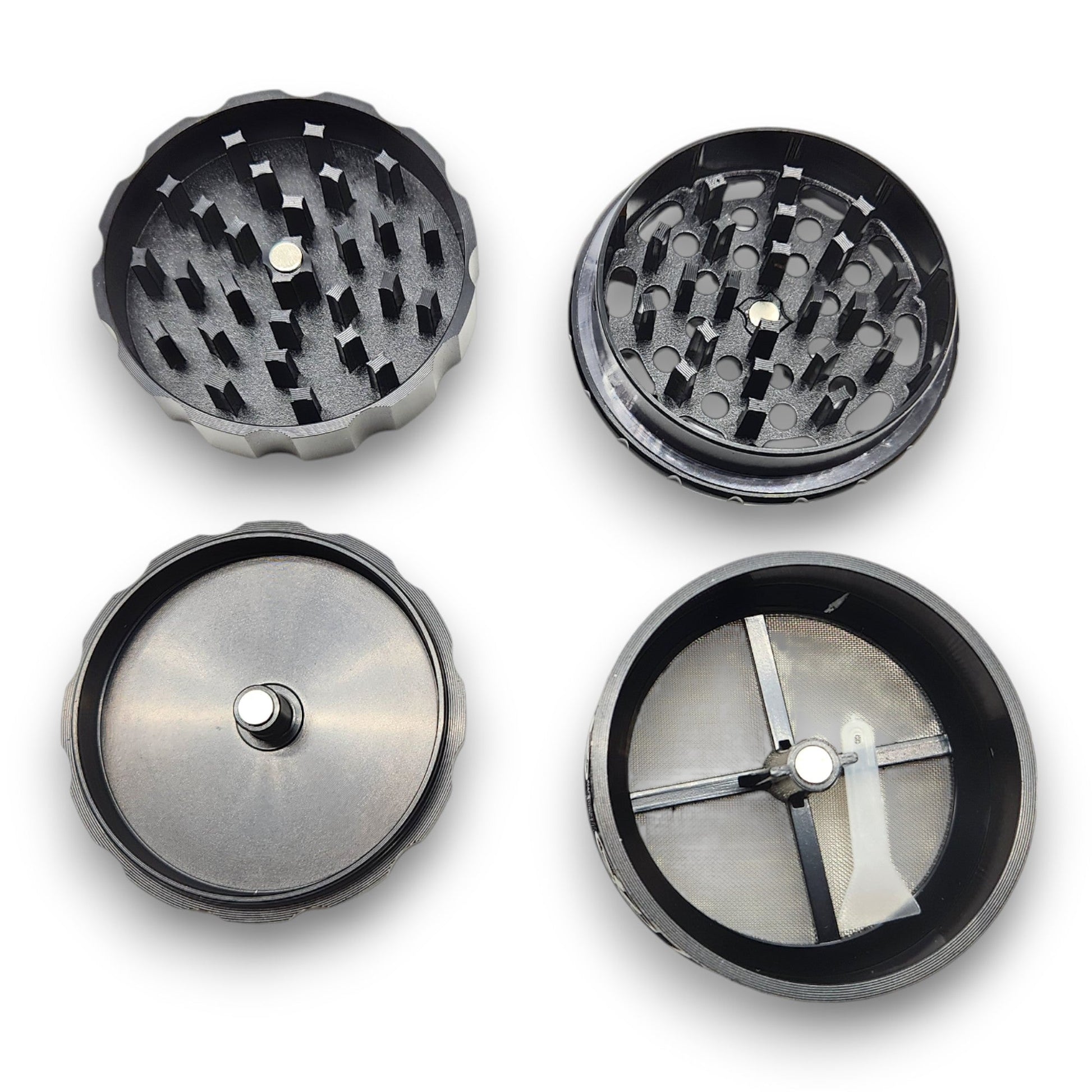 2 - 1/2" Shredder Pot Leaf 4 Piece Grinder