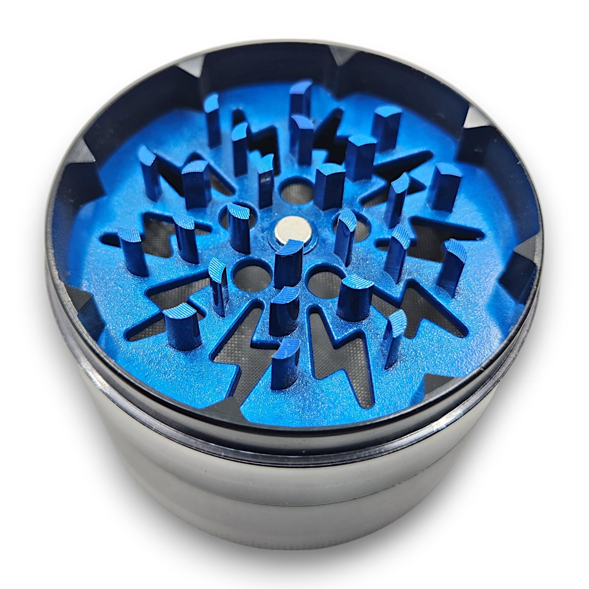 2 - 1/2" Shredder See Through Top Aluminum 4 Piece Grinder