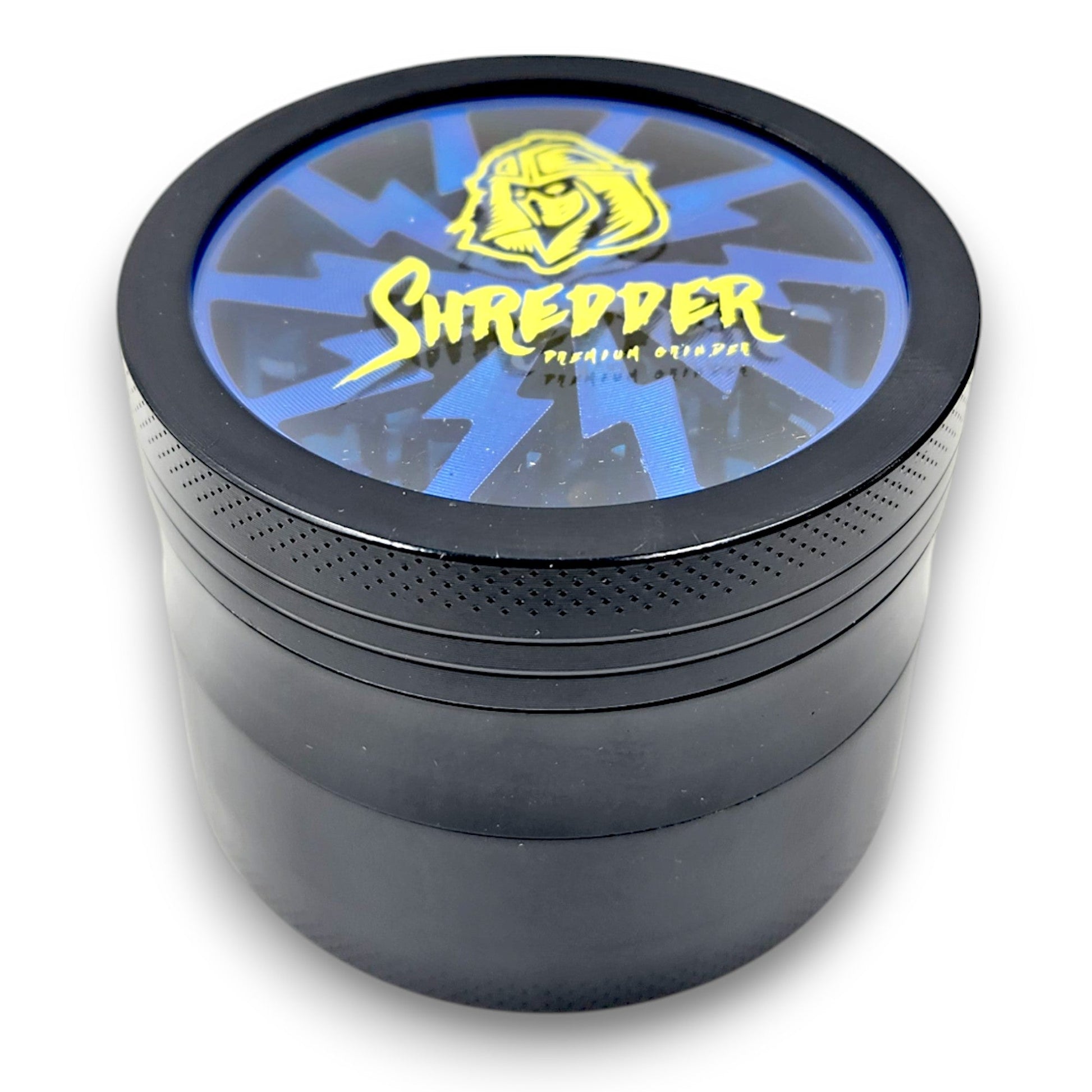 2 - 1/2" Shredder See Through Top Aluminum 4 Piece Grinder