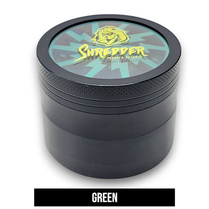 2 - 1/2" Shredder See Through Top Aluminum 4 Piece Grinder