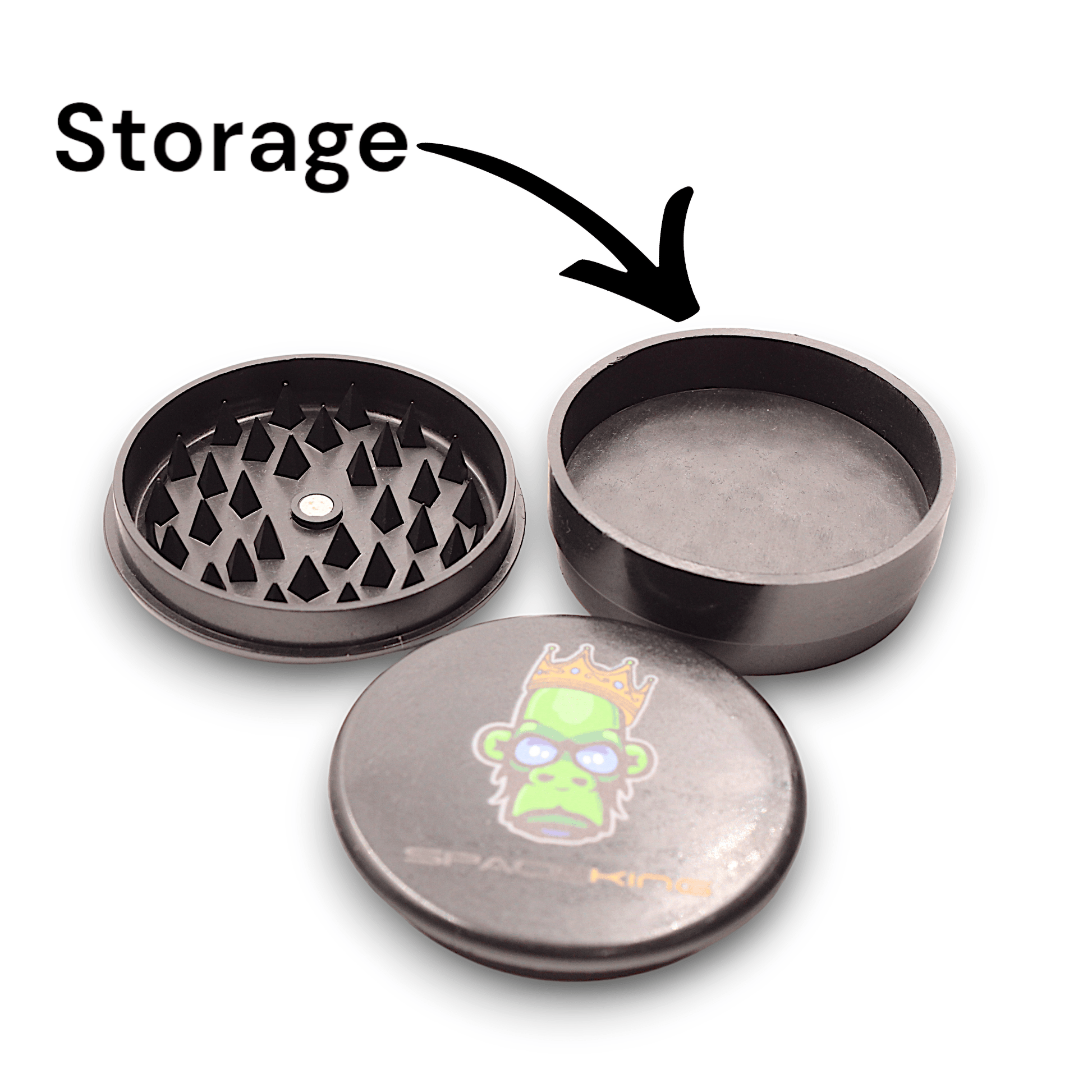 2 - 1/2" Space King Hemp Grinder with Storage - Heartland Smoke Shop