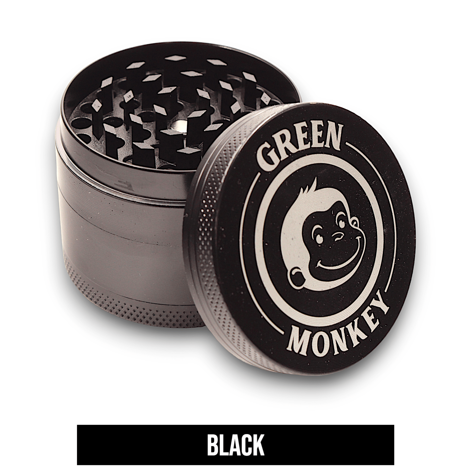 2 - 1/4" Green Monkey Capuchin Zinc 4 Piece Grinder