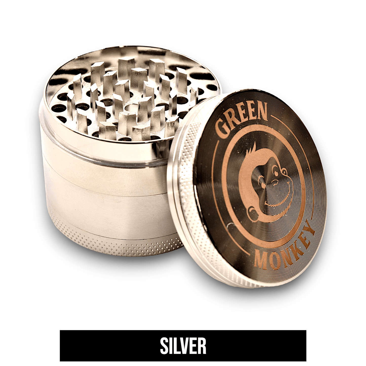 2 - 1/4" Green Monkey Capuchin Zinc 4 Piece Grinder
