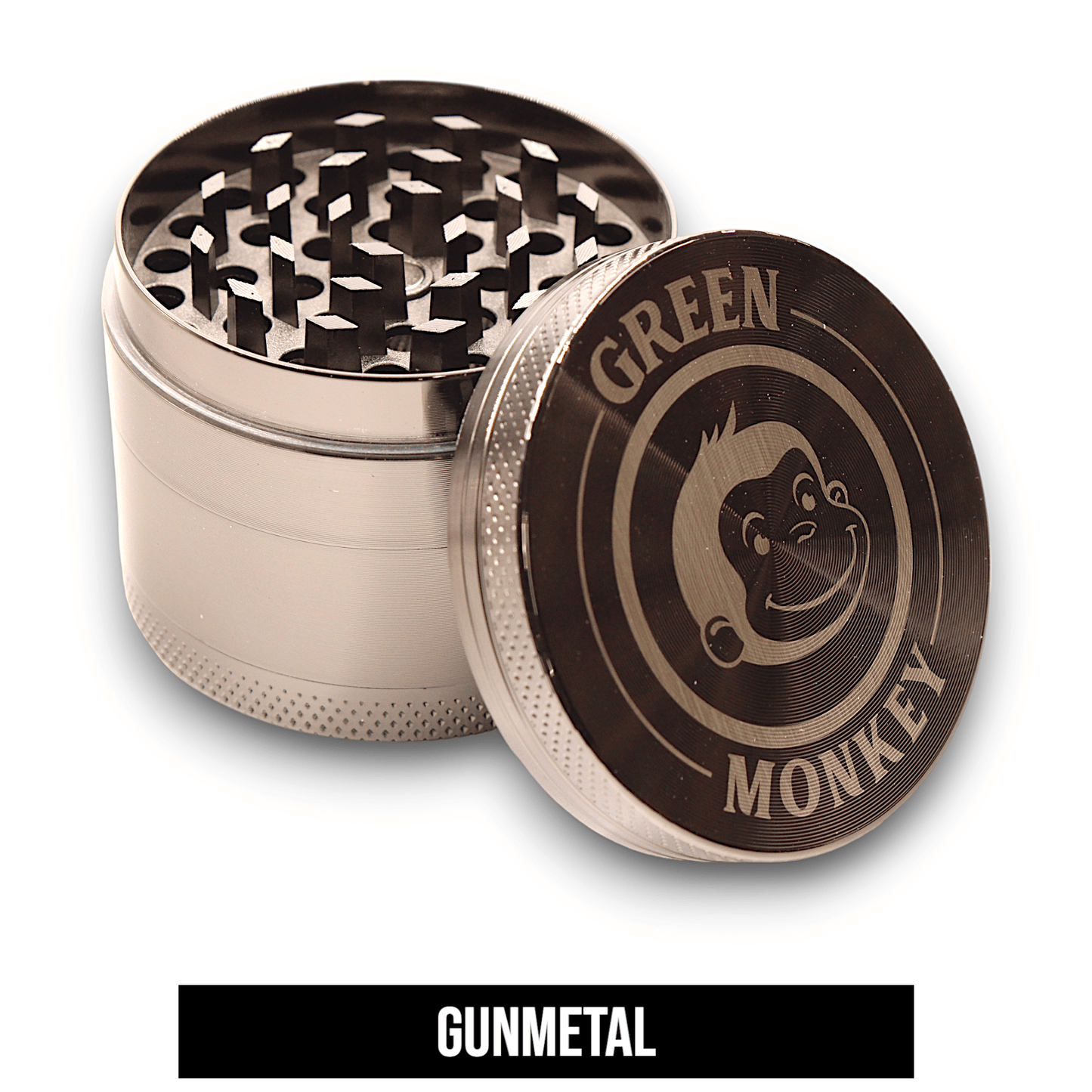 2 - 1/4" Green Monkey Capuchin Zinc 4 Piece Grinder