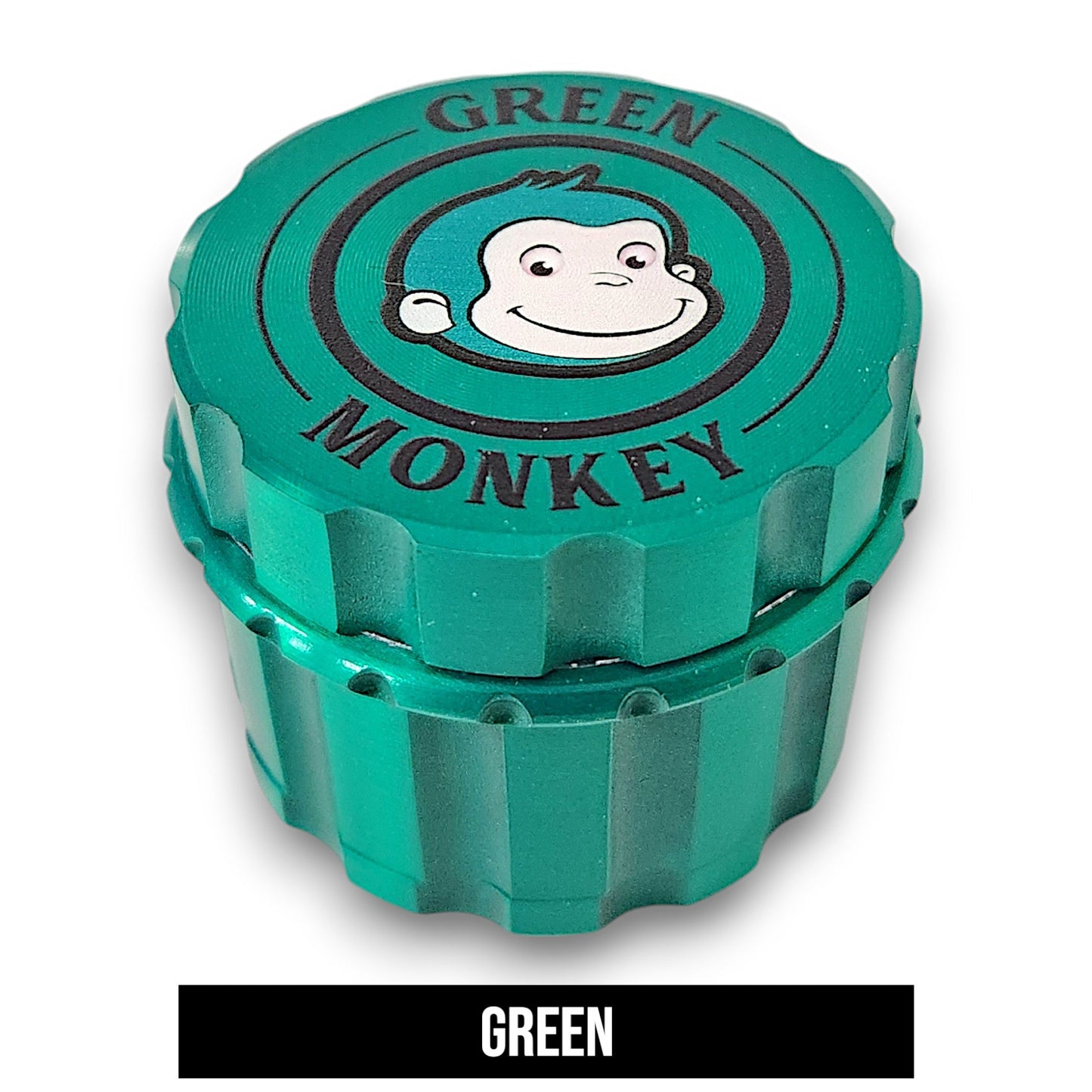 2 - 1/4" Green Monkey Javan Zinc 4 Piece Grinder