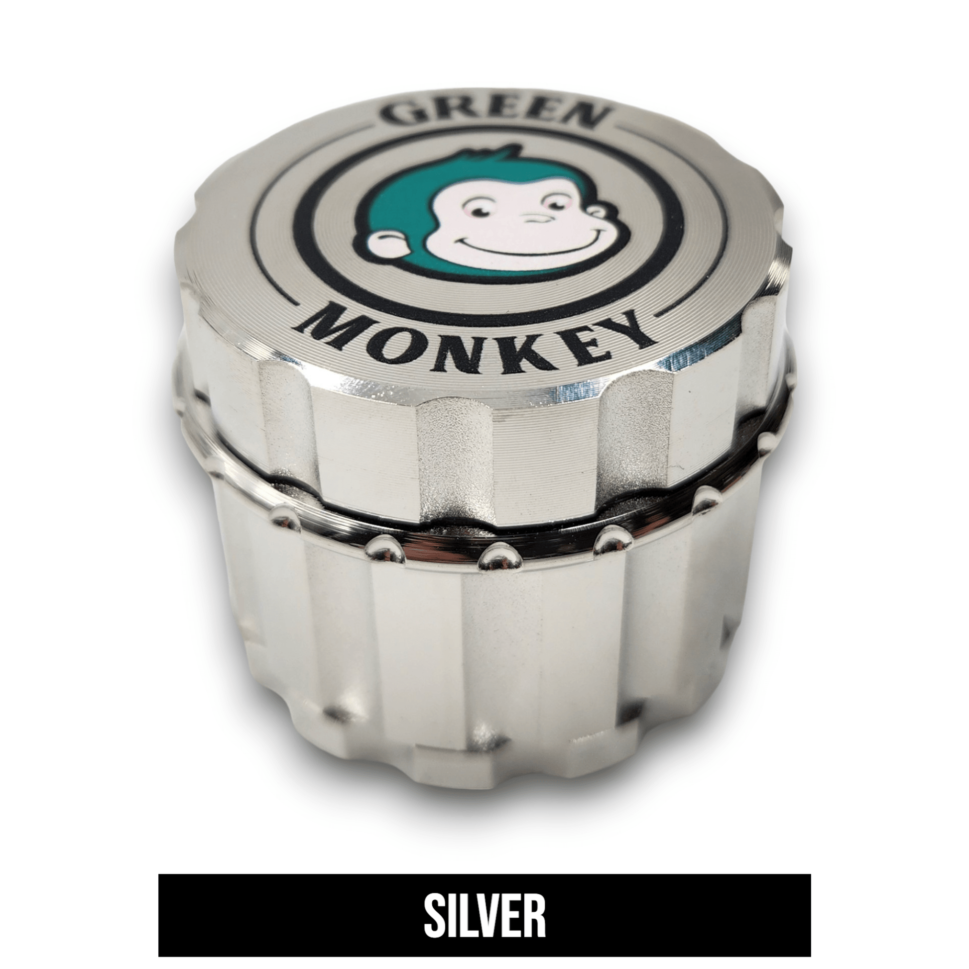 2 - 1/4" Green Monkey Javan Zinc 4 Piece Grinder