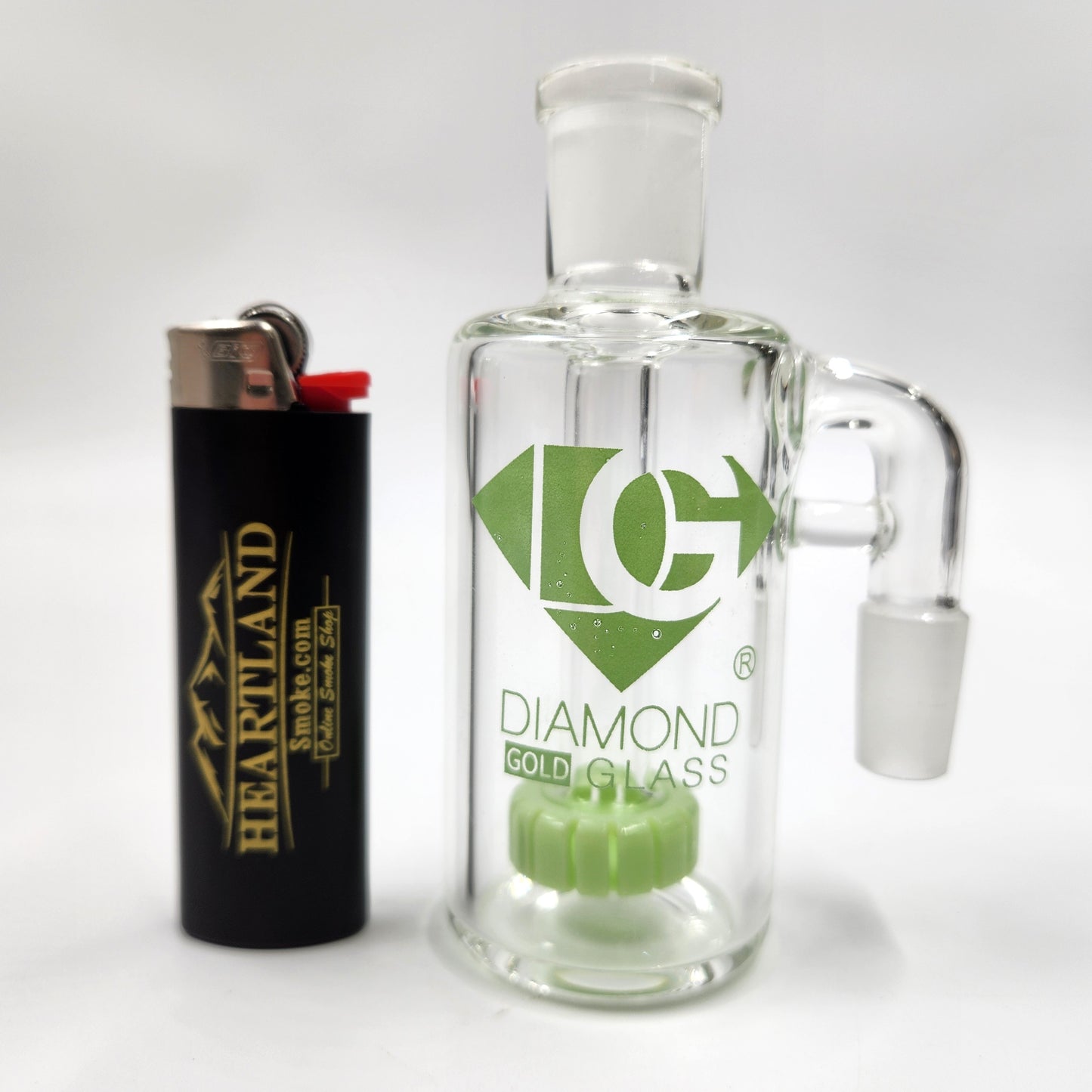 Diamond 4-1/2" Ash Catcher Circ Perc 14mm 90 Deg