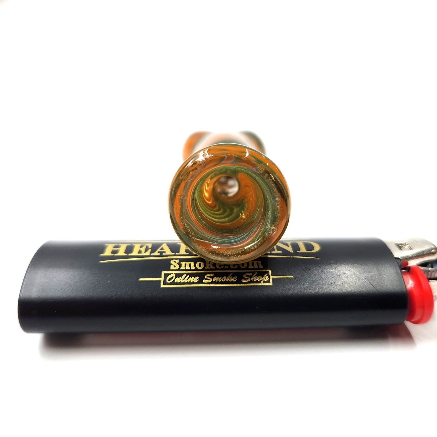 3.5" Green Orange Zig Zag Chillum