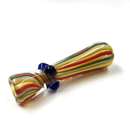 3.5" Red Yellow Green Striped Chillum