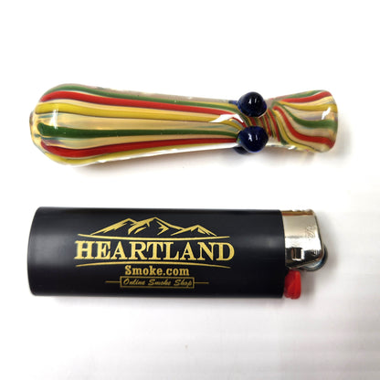 3.5" Red Yellow Green Striped Chillum