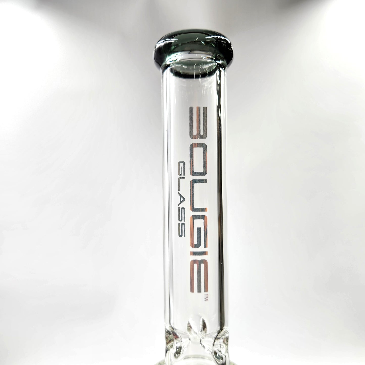 18" Bougie Glass Tree Perc Straight Tube Bong