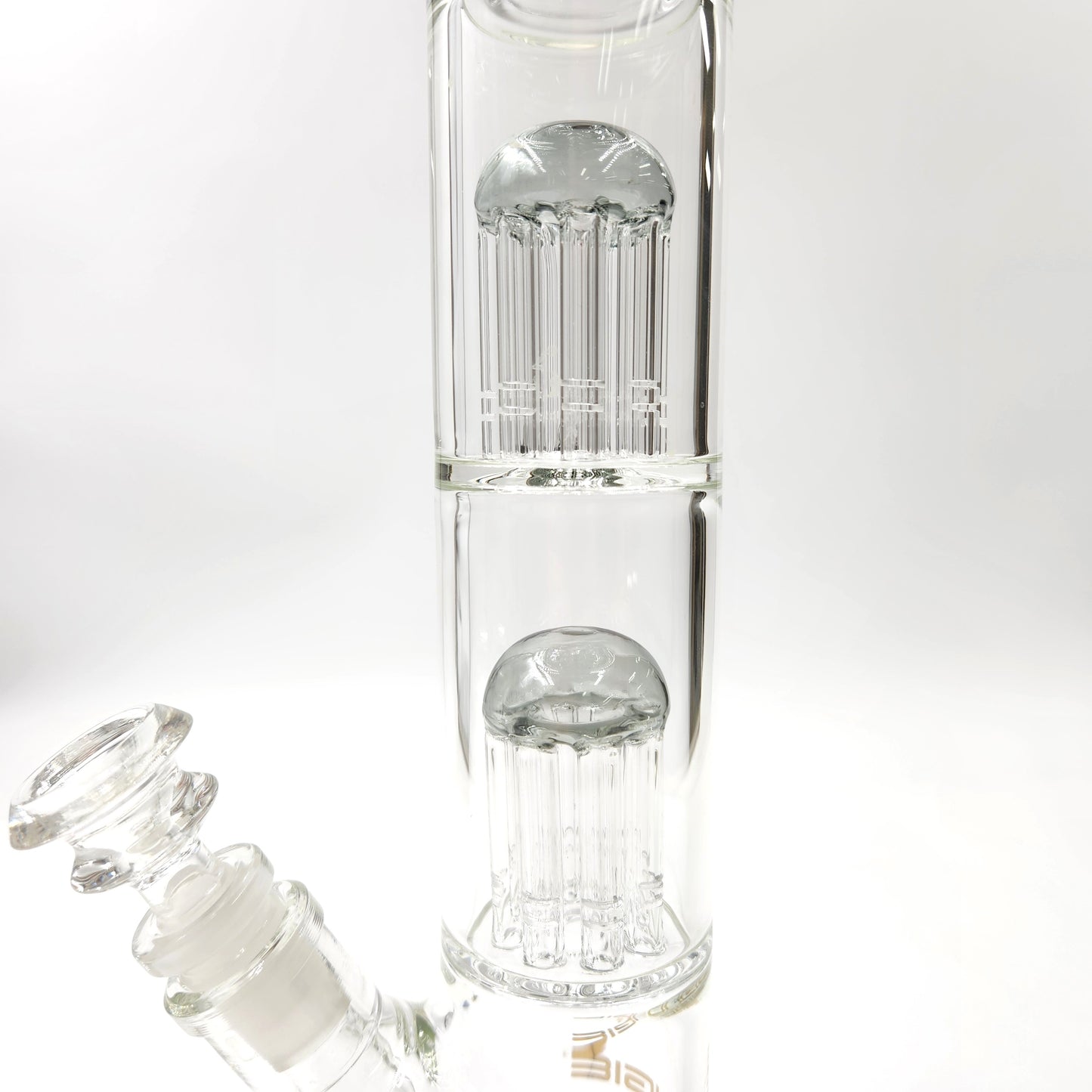 18" Bougie Glass Tree Perc Straight Tube Bong