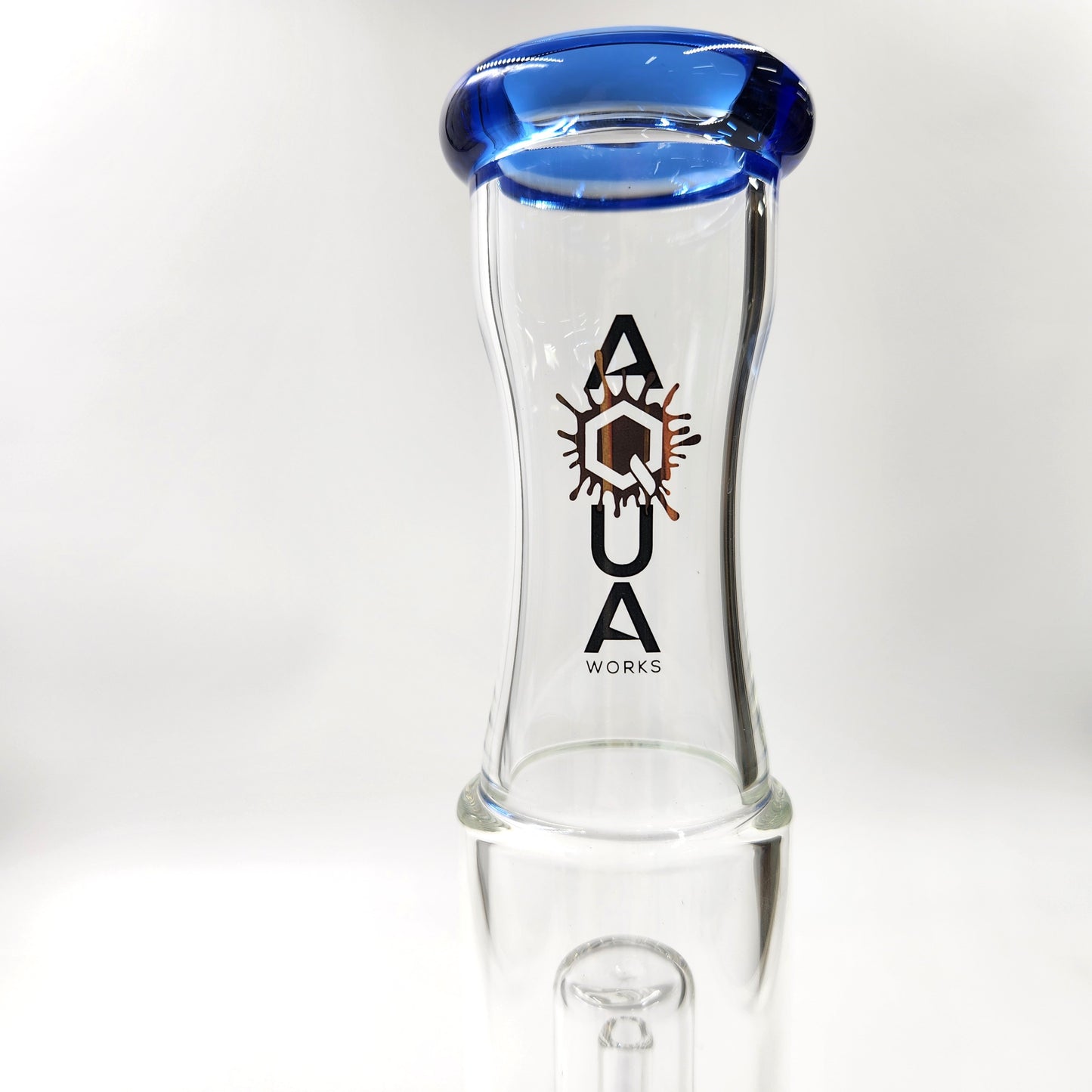 13" Aqua Works Showerhead Perc Cone Straight Tube Bong