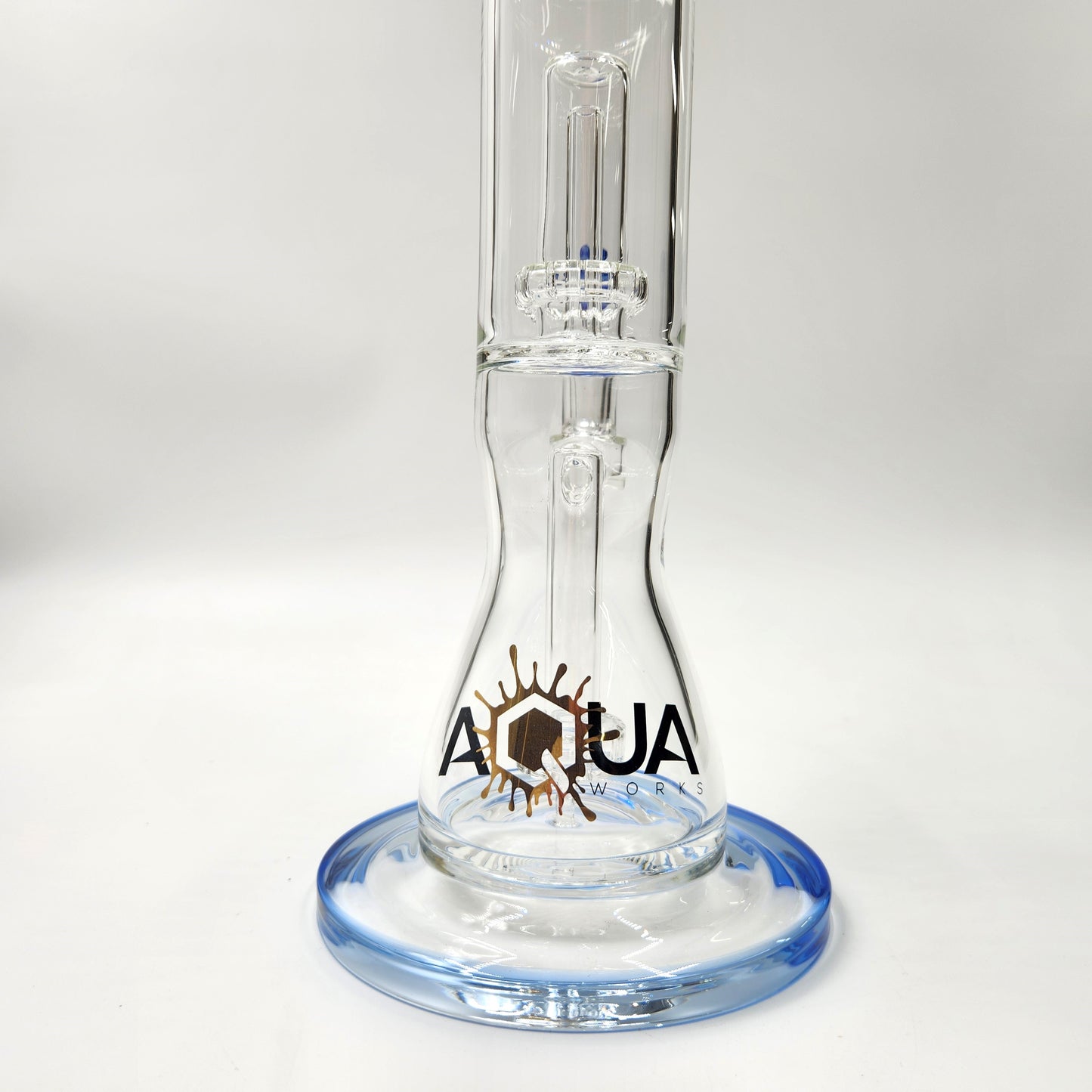 13" Aqua Works Showerhead Perc Cone Straight Tube Bong