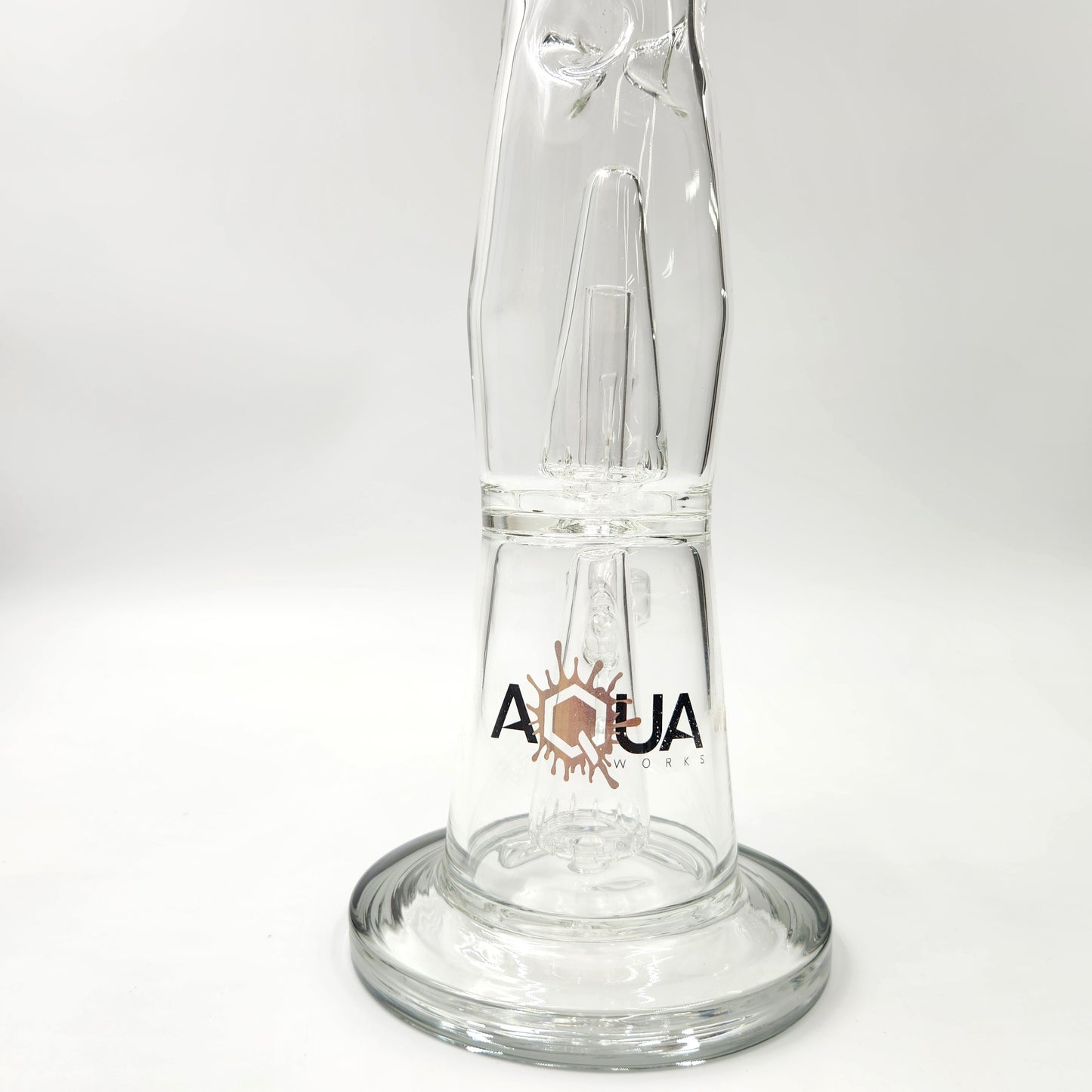 13" Aqua Works Showerhead Perc Cone Straight Tube Bong