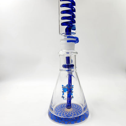 19" Phoenix Star Freezable Glycerin Showerhead Perc Beaker Bong