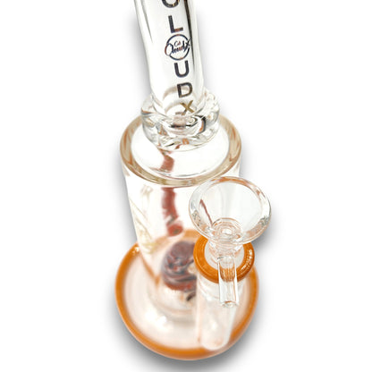 8" Cali CloudX Tail Straight Tube Percolator Bong