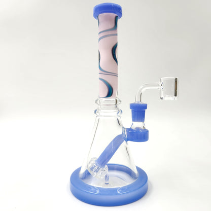 9" Swirl Angled Circ Perc Beaker Dab Rig Bong