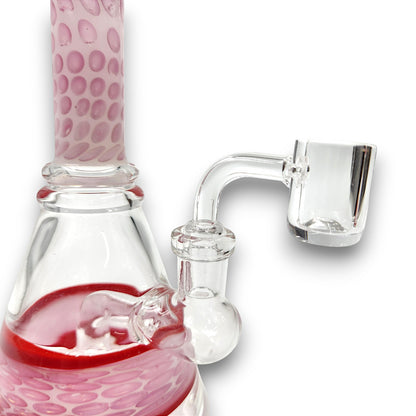 9" Dotted Circ Perc Beaker Dab Ring Bong