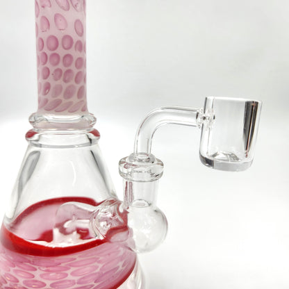 9" Dotted Circ Perc Beaker Dab Ring Bong