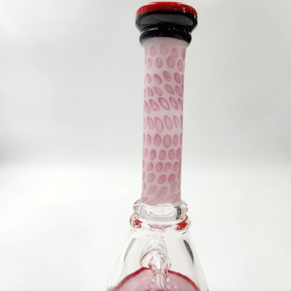 9" Dotted Circ Perc Beaker Dab Ring Bong