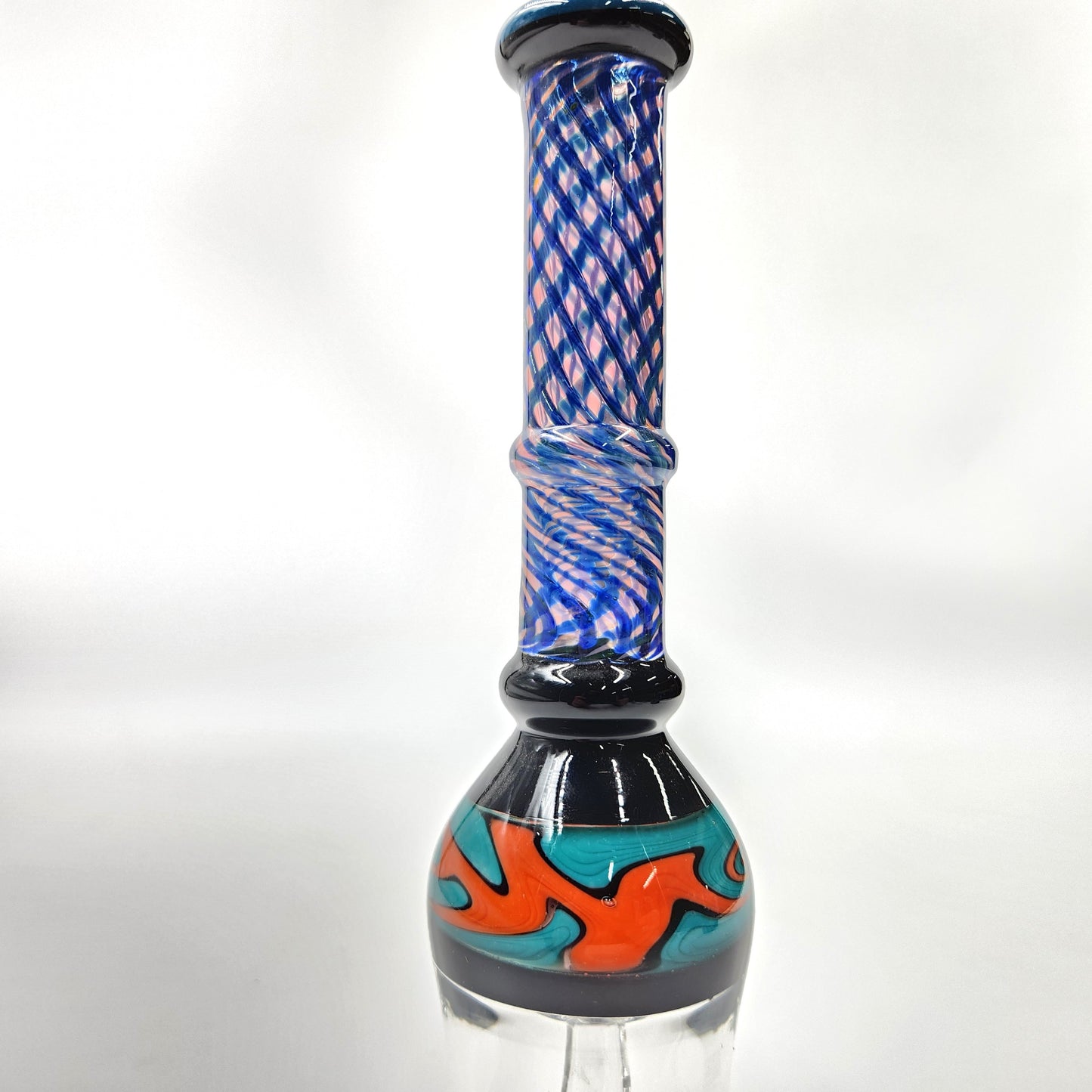 10" Circ Perc Colored Small Round Straight Mouth Dab Rig