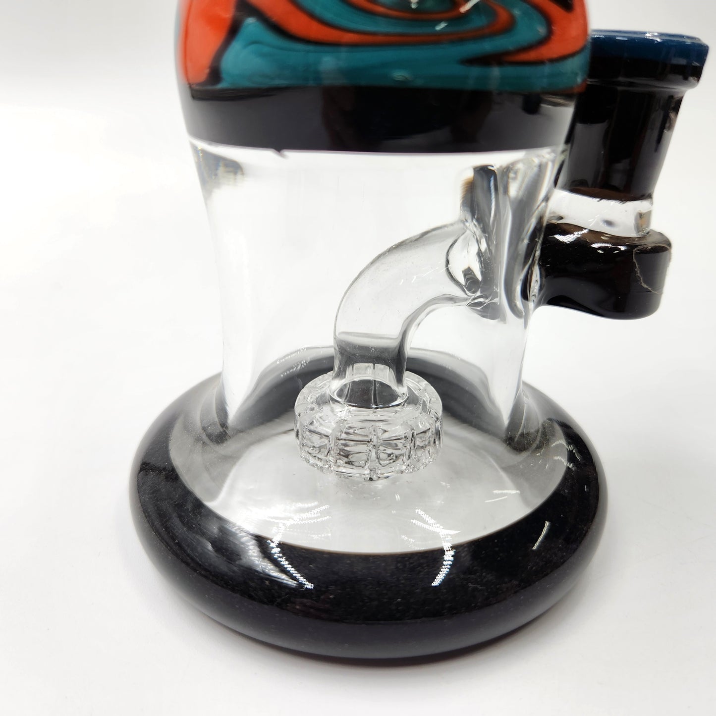 10" Circ Perc Colored Small Round Straight Mouth Dab Rig