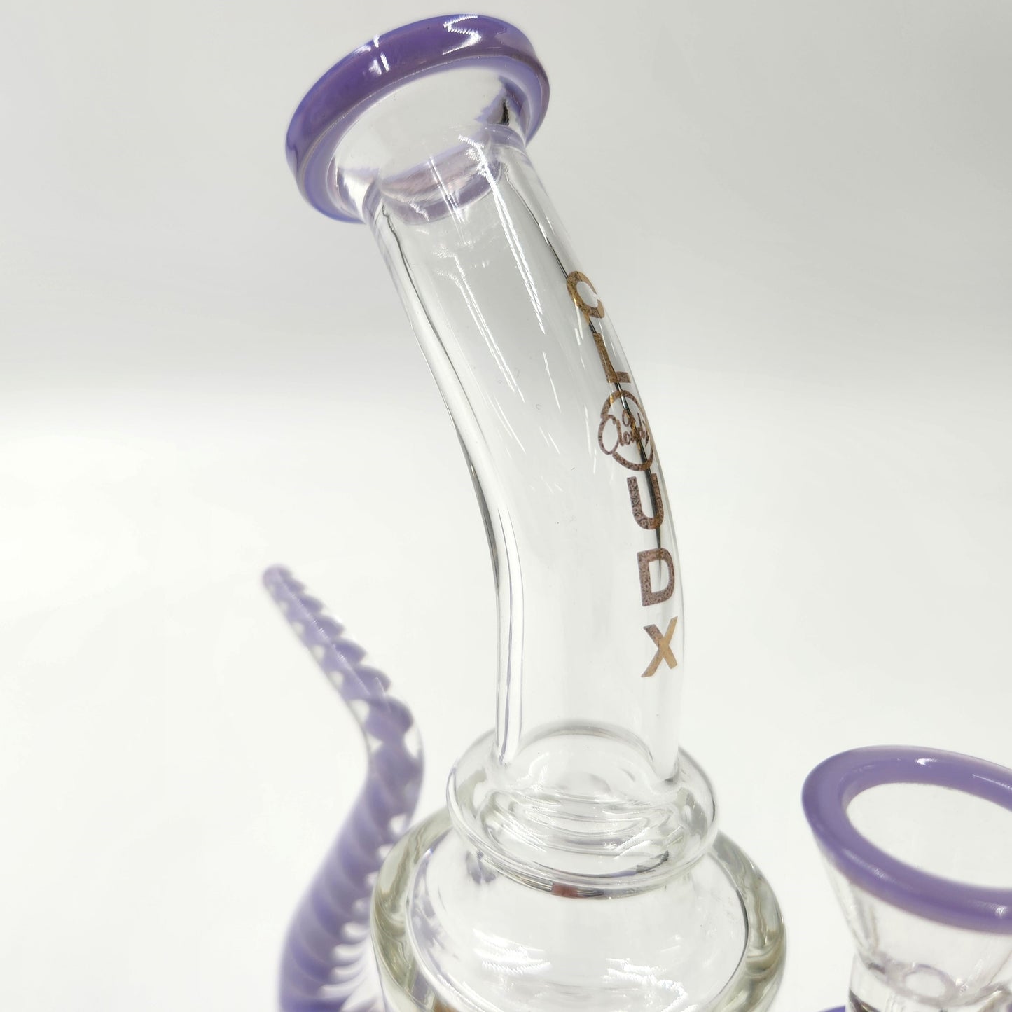 7" Cali CloudX Tail Circ Perc Bong