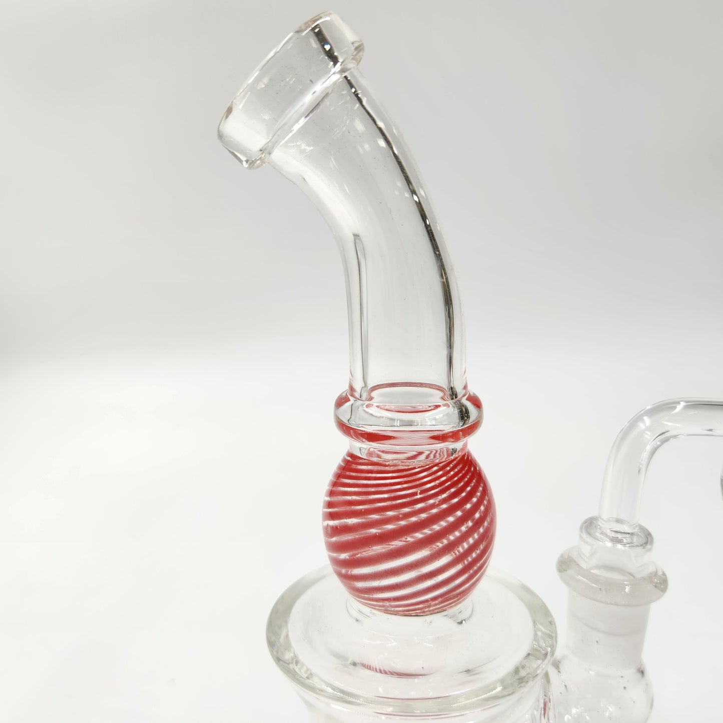 7" Hole Perc Striped Rig Bong